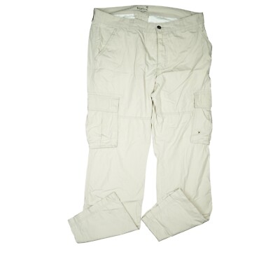 HATTRIC Hanibal Jeans Trousers Cargo Hiking Straight Summer Size 54 W38 L32 Beige Thin