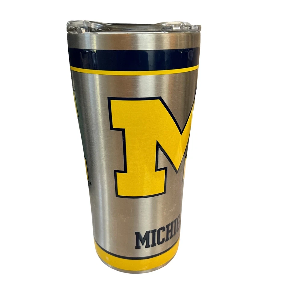Vaso café azul grande University of Michigan Wolverines 20 oz acero inoxidable Foto 3 de 4