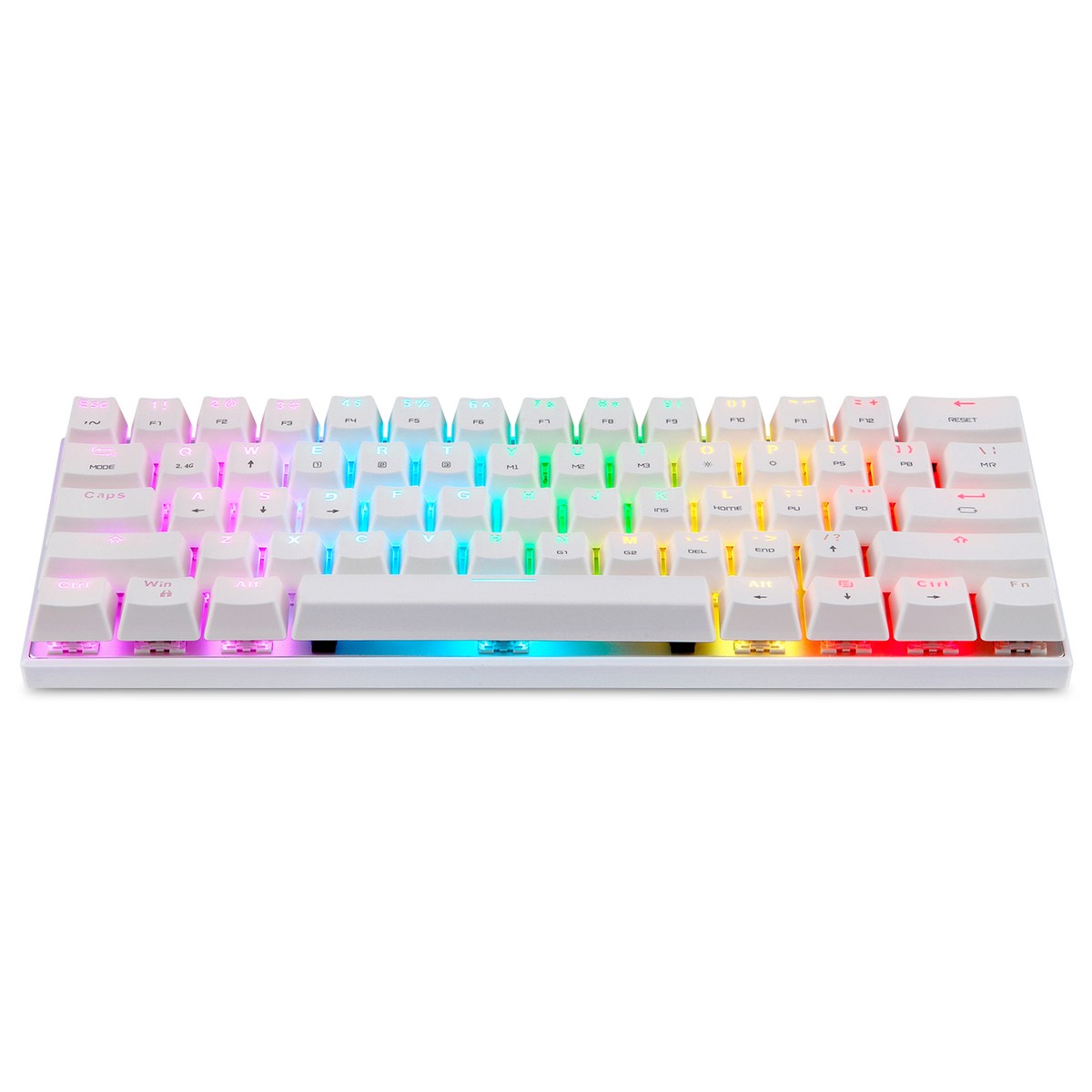 【即日発送】Keyball61 完成品 ALL WHITE RGB RACEN RGBメカニカルキーボード （ 61キー/US配列/Gateron赤軸