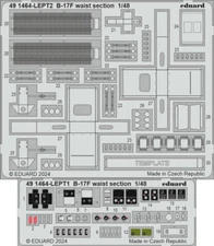 Eduard 1/48 B-17F Flying Fortress Waist Section PE set for Eduard #ED 11183