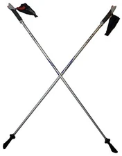 LEKI Nordic Walking Amero Carbon Series Walking Poles Silver 115cm