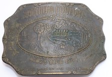 Vintage Southern Comfort Under Your Belt Brass Belt Buckle