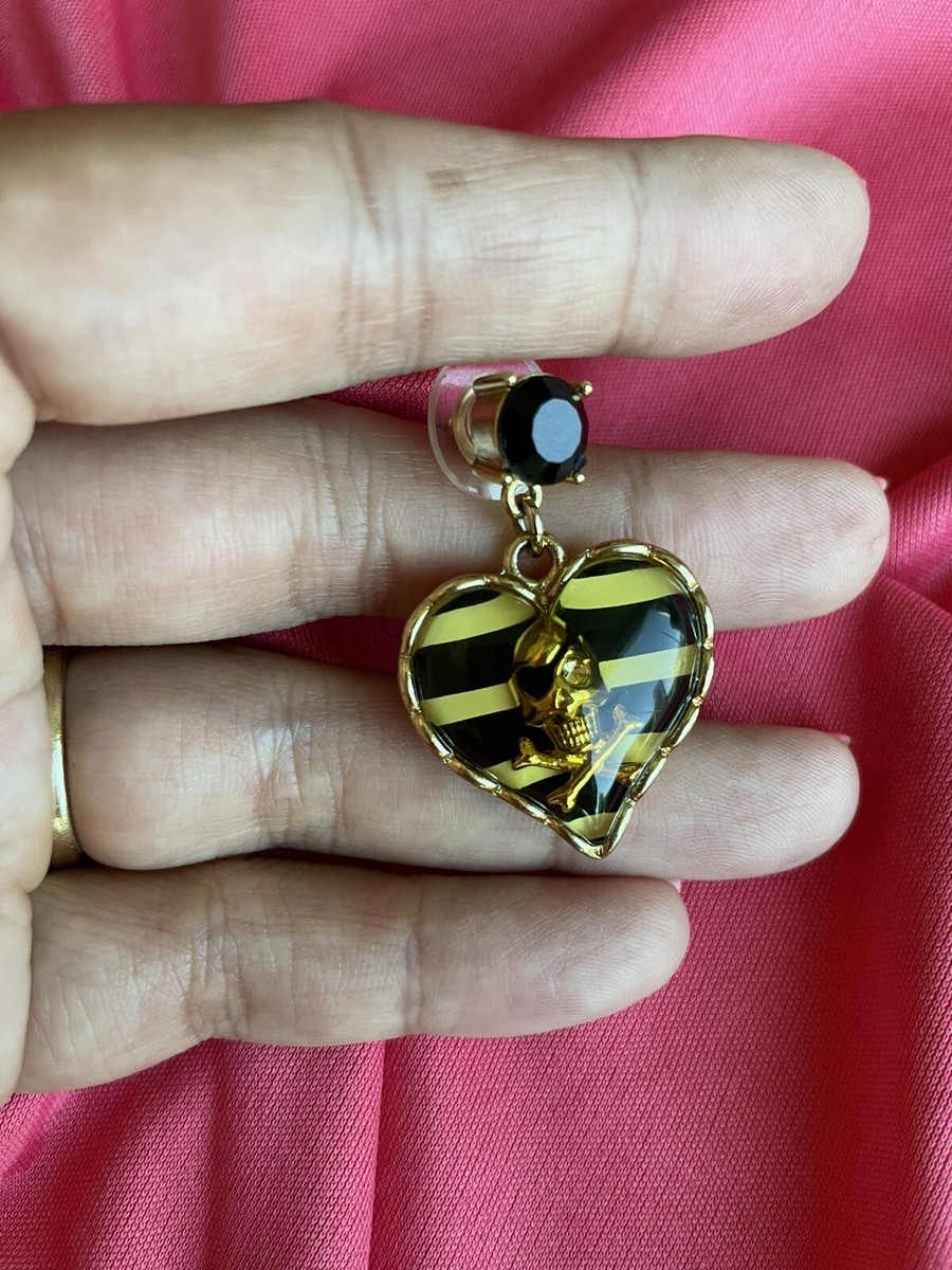 Betsey Johnson Vintage Pirate Striped Skull & Crossbones