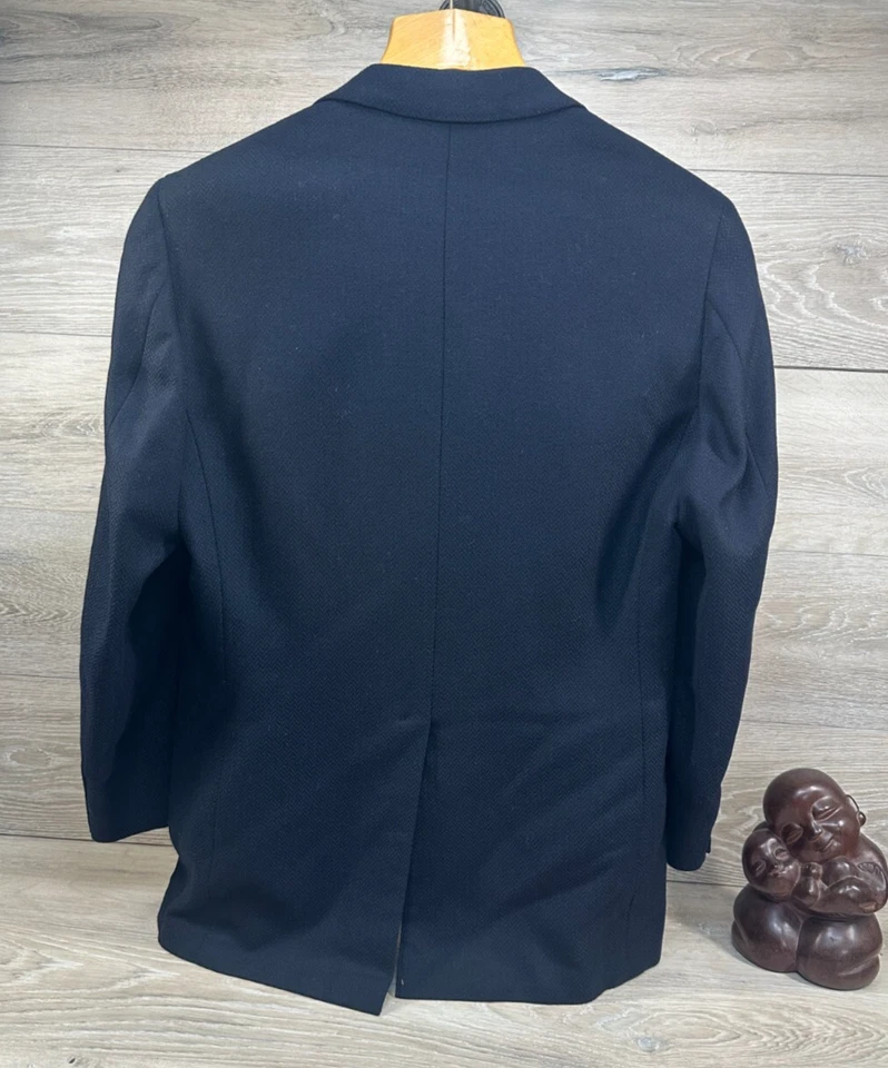 Blazer/Traje Abrigo/Abrigo Deportivo Azul Oxxford Clothes "Corona Cachemira" EE. UU. 44T Foto 3 de 4