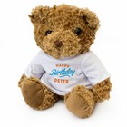 NEW - HAPPY BIRTHDAY PETER - Teddy Bear - Adorable Cute Cuddly - Gift Present