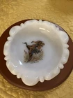 Vintage Milk Glass Ashtray Dish Mallard Duck