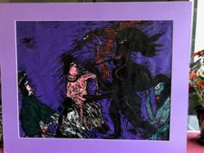 Orig Neo-Expressionism Tribal Cubism Surreal Painting by M.R. Gilmore #5 NUDE