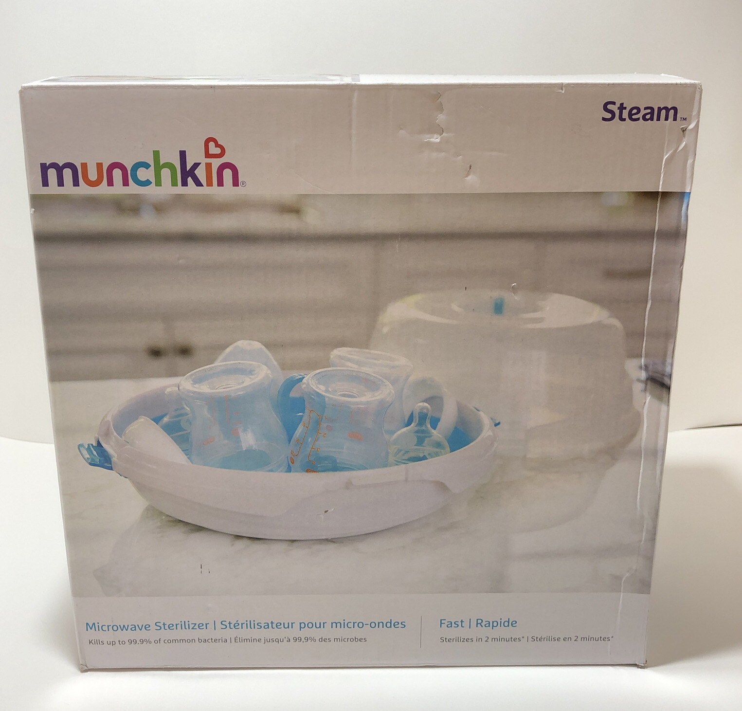 Munchkin Steam Guard Microwave Baby Bottle Sterilizer Steril