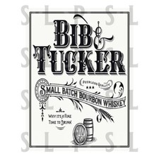 Bib & Tucker Metal SIGN RETRO Kitchen GARAGE BAR PUB MAN CAVE 10" x 8"