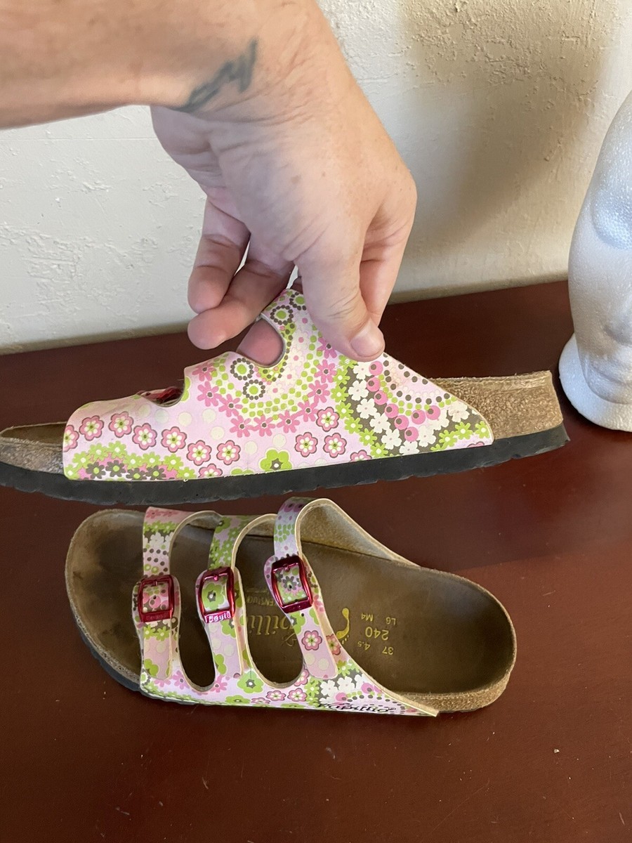 papillio birkenstock Florida花柄22.5cm(35) Birkenstock Papillio Florida Womens 38 US 7 Narrow White