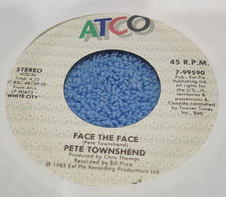 Pete Townshend ‎– Face The Face / Hiding Out ~ (VG)
