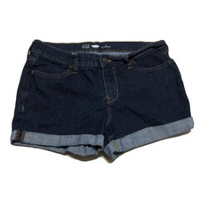 Old Navy Semi Fitted Dark Wash Blue Denim Womens Shorts Size 8