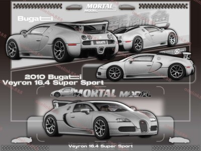 Mortal 1:64 Bugatti Veyron Super Car Model Diecast Toys Collection Gift Two-Tone