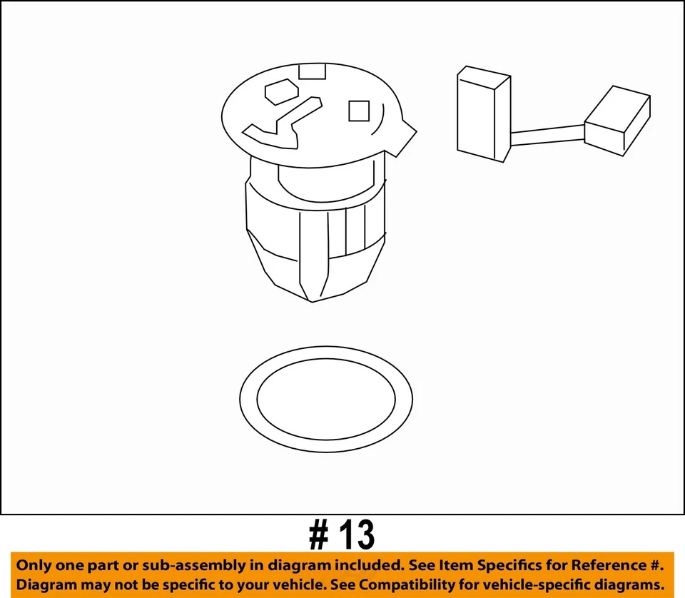 Used Fuel Pump fits: 2011 Ford Fusion Pump Assembly 2.5 Grade A Foto 4 de 4