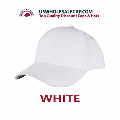 100% Cotton Plain Adjustable Baseball Dad Cap Curved Visor Polo Solid Blank Cap