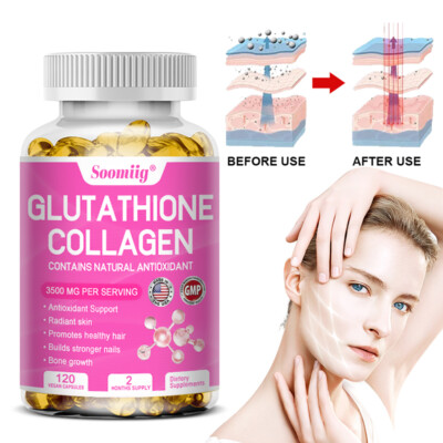 young glutathione glutamic acid collagen Glutathione Collagen Capsules – Antioxidant – 3500 Mg Per Serving
