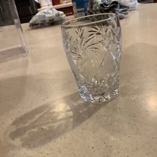 SET of 6 Russian CUT Crystal Drinking Glasses 150ml/5oz - Hand Made