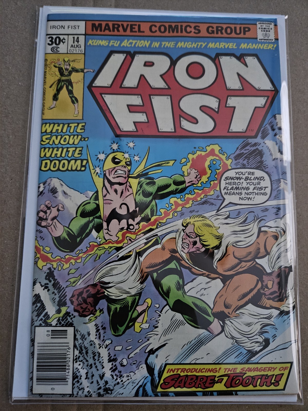 Iron Fist # 14 🔑 1st App Of Sabertooth Bronze Age 1977 See Pics & Descrip.