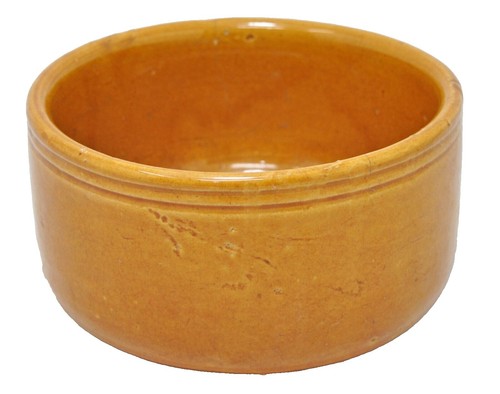 Y4468 CHAWAN Mino-ware signed Japan antique pottery bowl cup