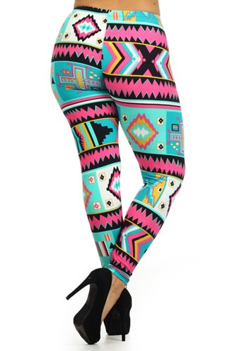 Womens Plus Size Graphic Print Pattern Buttery Soft Leggings - Picture 197 of 228