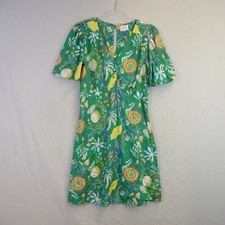 Scion x Next Tea Dress Size 12 Green Floral Summer Floaty Knee Length