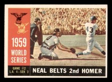 1960 Topps Baseball #386 World Series Game #2 (Neal Belts 2nd Homer) VG/EX *e1