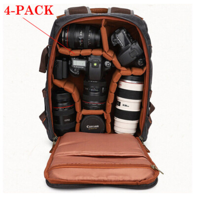 4Pcs Camera Bag Case Insert Partition Divider Separator Pad for Canon Sony Lens