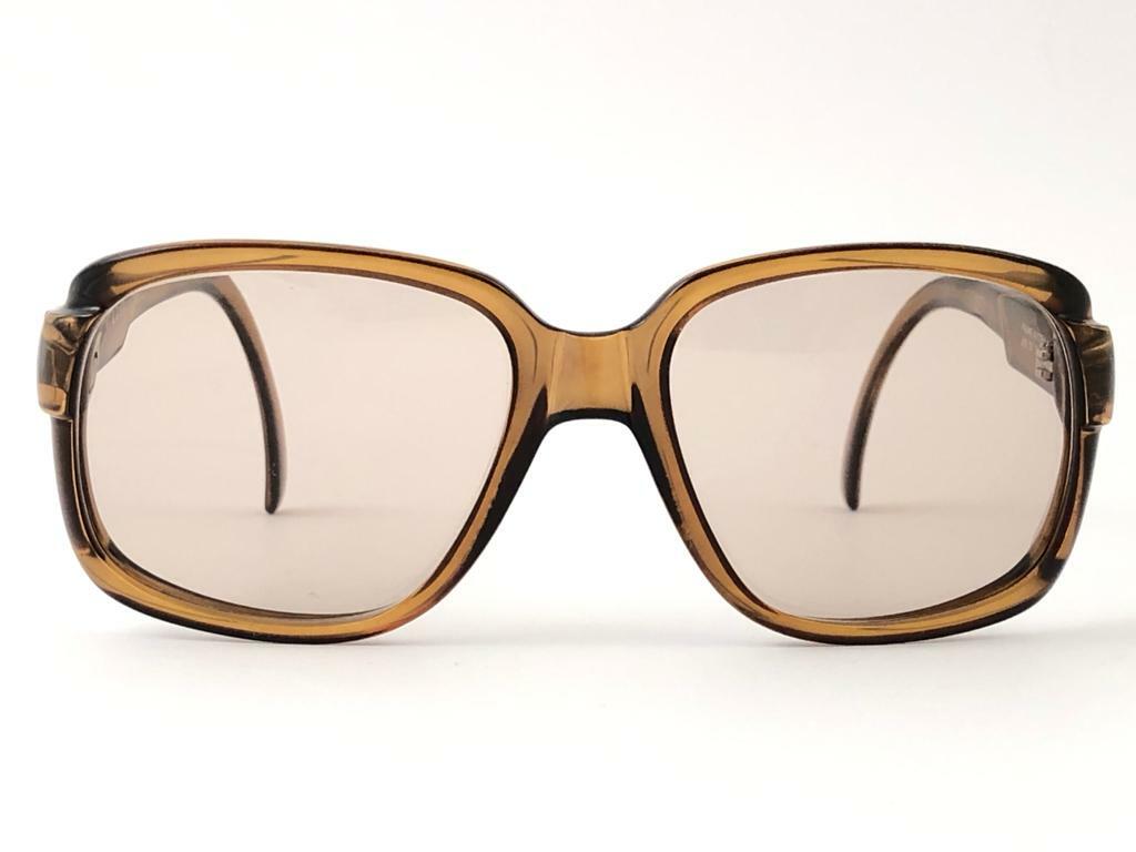 VINTAGE CHRISTIAN DIOR MONSIEUR 2115 OVERSIZED AMBER SUNGLASSES