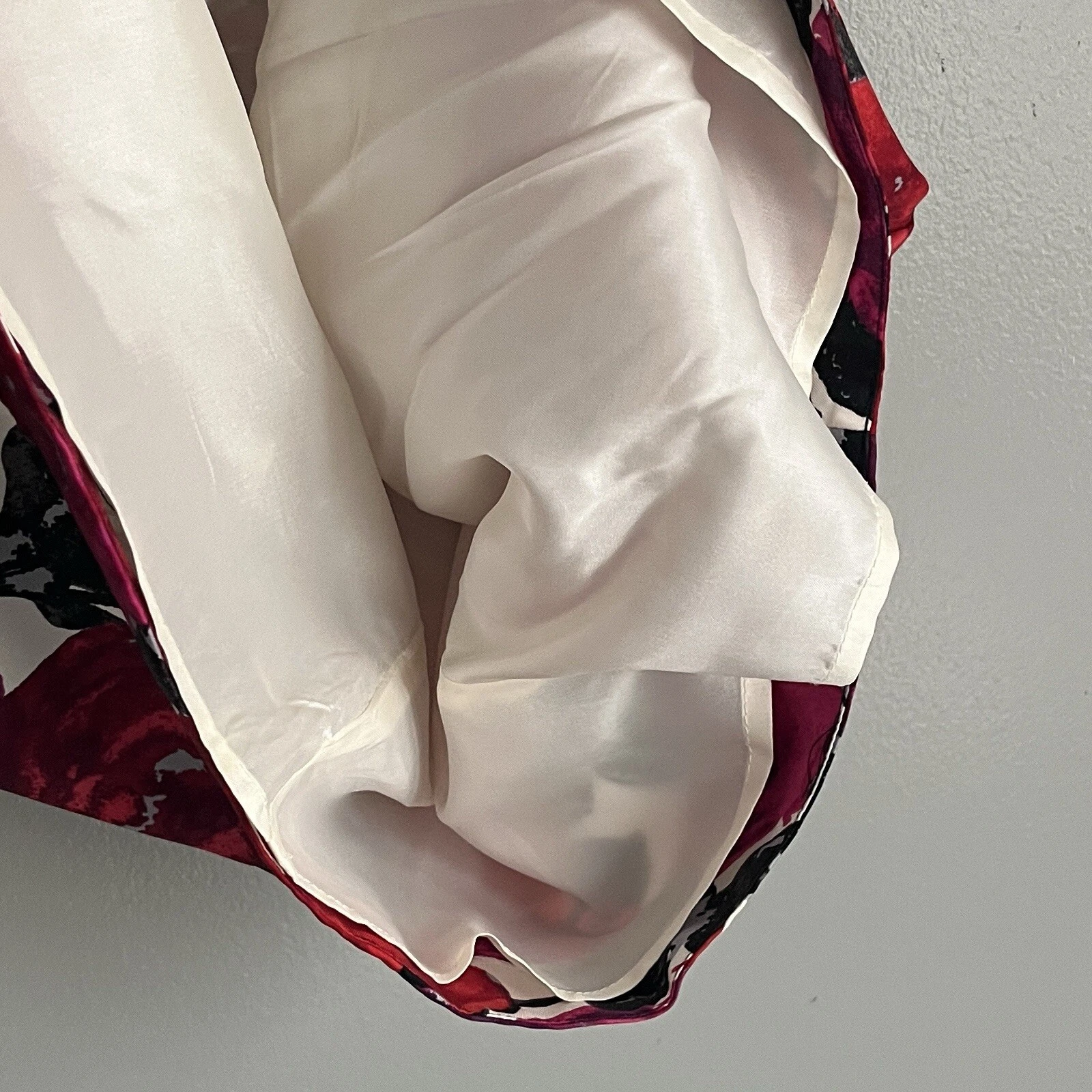 Abito Michael Kors seta floreale rosa rosso tubino sopra il ginocchio foderato senza maniche 6