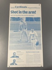 Albert Pujols St. Louis Post Dispatch Newspaper Printing Plate 2005 Iconic Homer