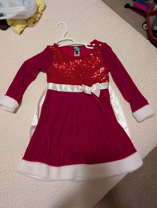 New Fashion Glitter Pretty Girl Bonnie Jean size 6X Christmas Red Party dress