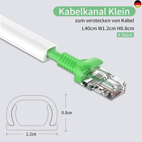 MUDEELA Kabelkanal Klein, 3.2M Mini Kabel Verstecken, Kabelschacht zum - Bild 2 von 6