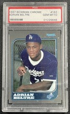 ADRIAN BELTRE PSA 10 1997 BOWMAN CHROME #182 ROOKIE RC DODGERS 6648