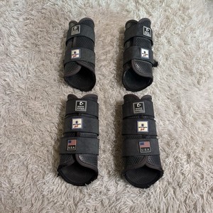 Set Of 4 Large Black Majyk Equipe Horseback Riding Boots