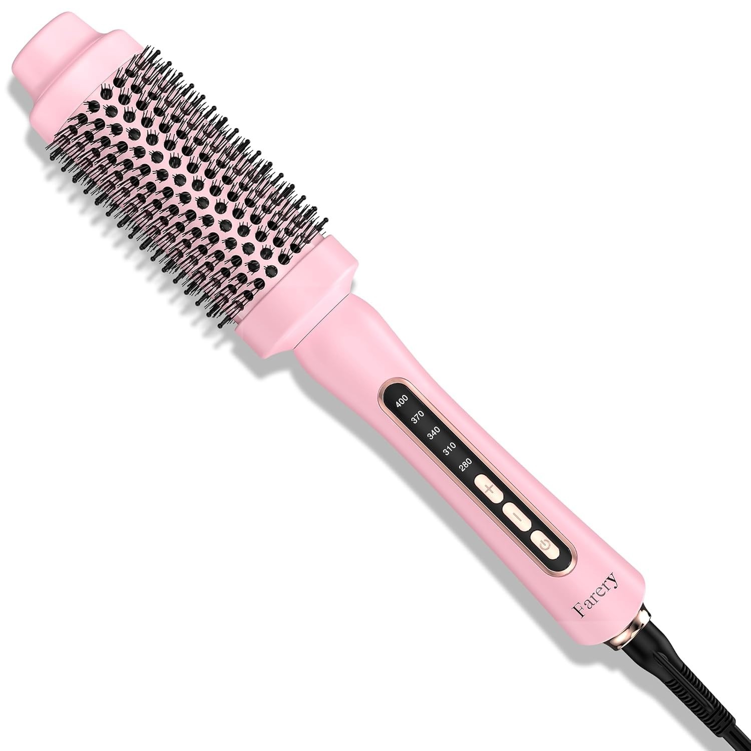 Lightweight 1.75-Inch Heated Round Brush with 5 Temp Settings for All Hair Types