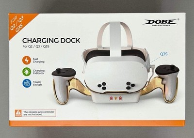 Dobe Charging Dock Station for Oculus Meta Quest 2/3/3S Headset and 2 Controller