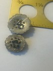 Antique French Button Pewter Pair Openwork Star — photo 2