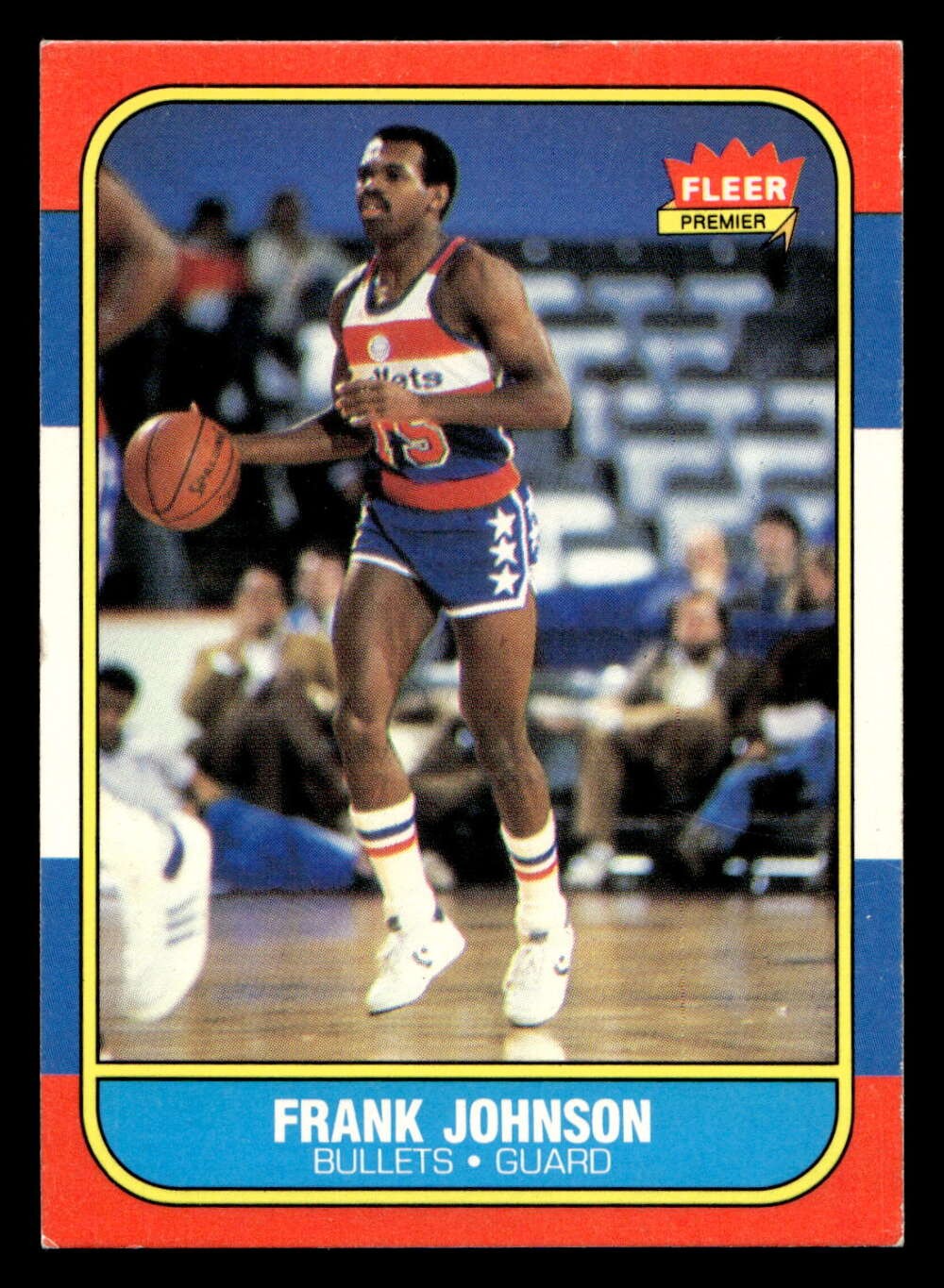 1986-87 Fleer #52 Frank Johnson Excellent+ RC Rookie Bullets Basketball