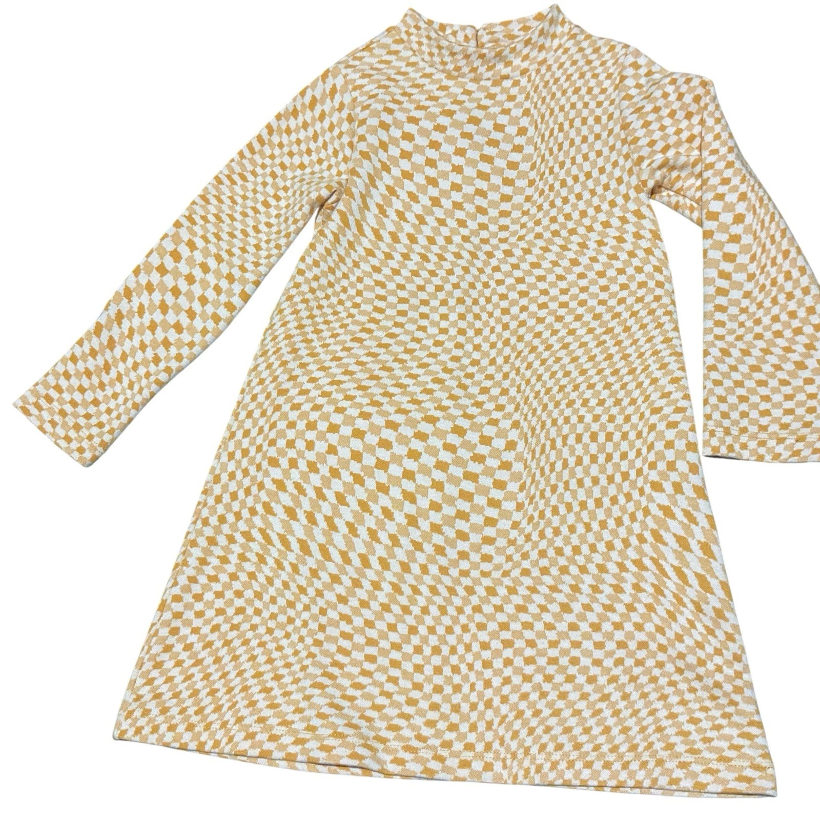 ZARA Girls Mustard Checkered Long Sleeve Short Dress 7
Opens in a new window or tab
