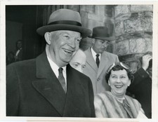 Dwight D. Eisenhower and Wife - Vintage Original International News Photo