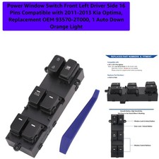 Power Window Switch Front Left Driver Side 16 Pins Compatible with 2011-2013 ...