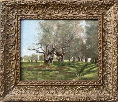 Tableau Peinture Cadre 20èm XXèm Léonnard? Paysage Impressionnisme Provence Rare - Photo 1/4
