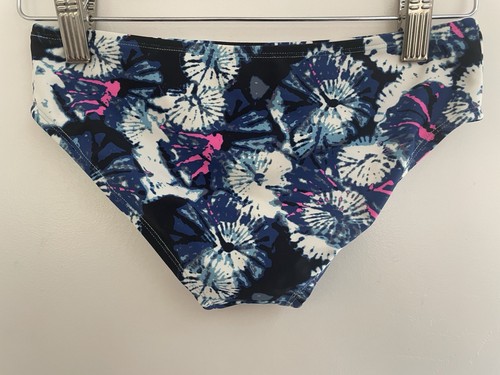 Kid Girl Colorful Patterned Lined Elastic Waist Pull On Swim Bottoms Pink Blue 6 - Picture 2 of 3