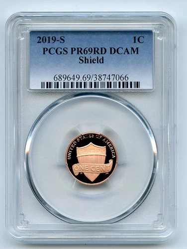 Photo of a 2019-S Lincoln Shield Cent Proof from an eBay listing that sold on Jul 22, 2026