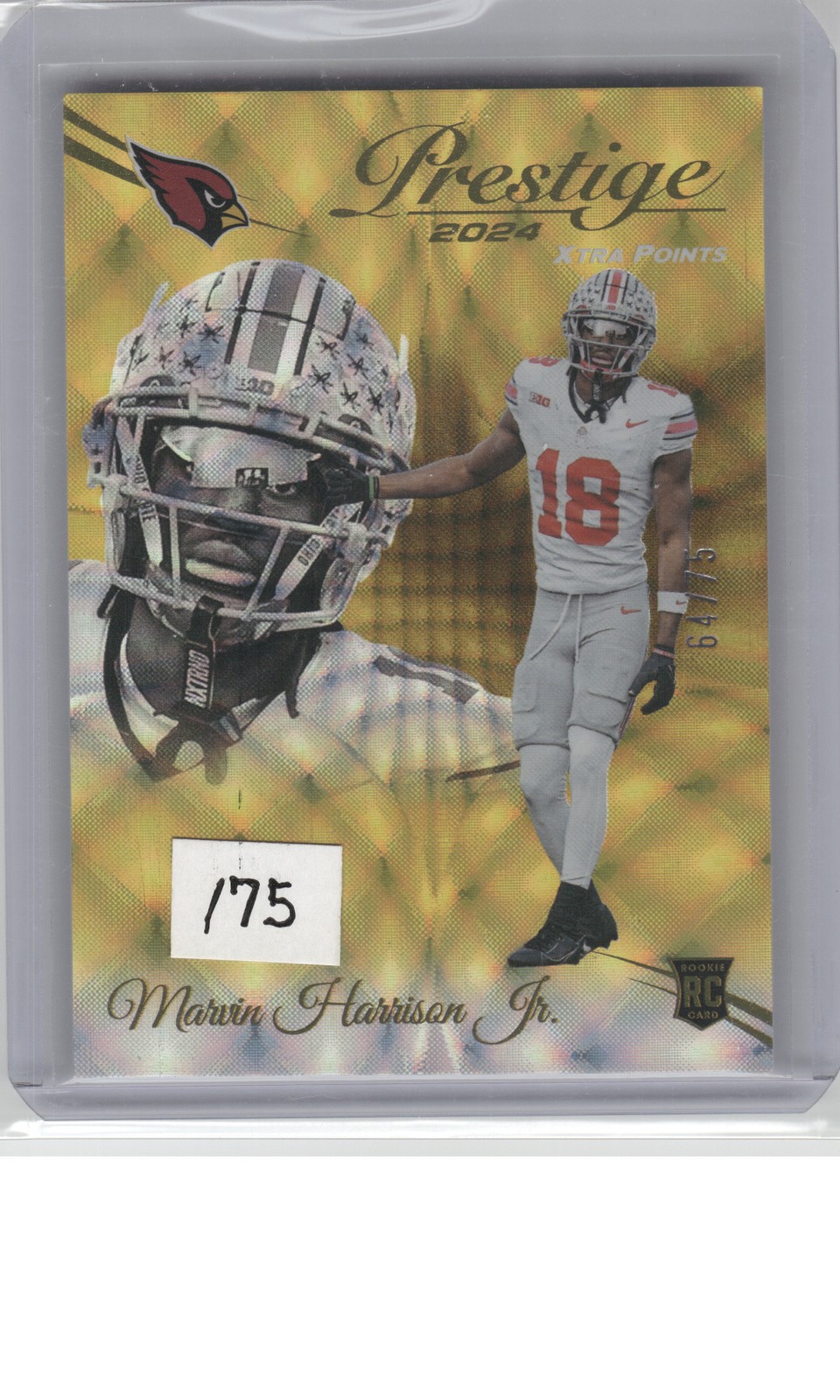 2024 Panini Prestige - Gold Xtra Points #303 Marvin Harrison Jr. #/75 B5R2C46