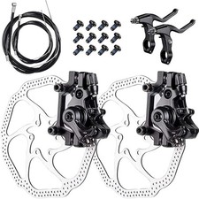 Bike Disc Brake Kit - 2 Pcs 160mm Rotors Calipers Levers Bike Disc Brake Kit - 2 Pcs 160mm Rotors Calipers Levers