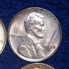 1938-D CHOICE BU - LINCOLN WHEAT CENT - SOLID COIN - WOOD GRAIN TONING - NICE!!