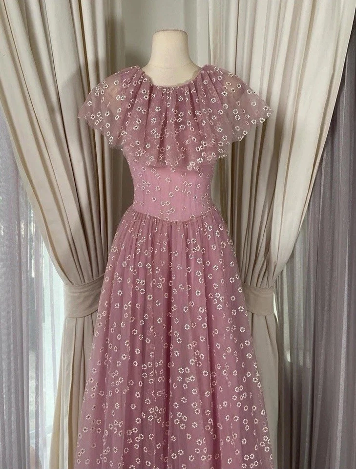 Formal Dress Graduation Cute Princess Fairytale Vintage Formal Maxi Midi Dress - image 2 of 4