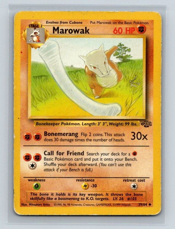 Marowak 39/64 Uncommon Jungle Pokemon Heavily Played