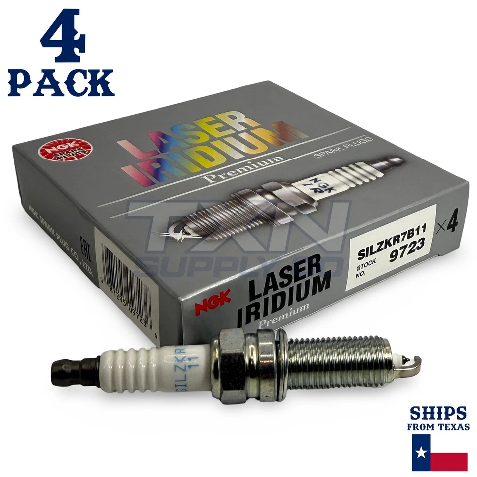 4 Pack NGK Laser Iridium Spark Plugs 2014-2020 for Hyundai Tucson L4-2.0L - Image 2 of 3